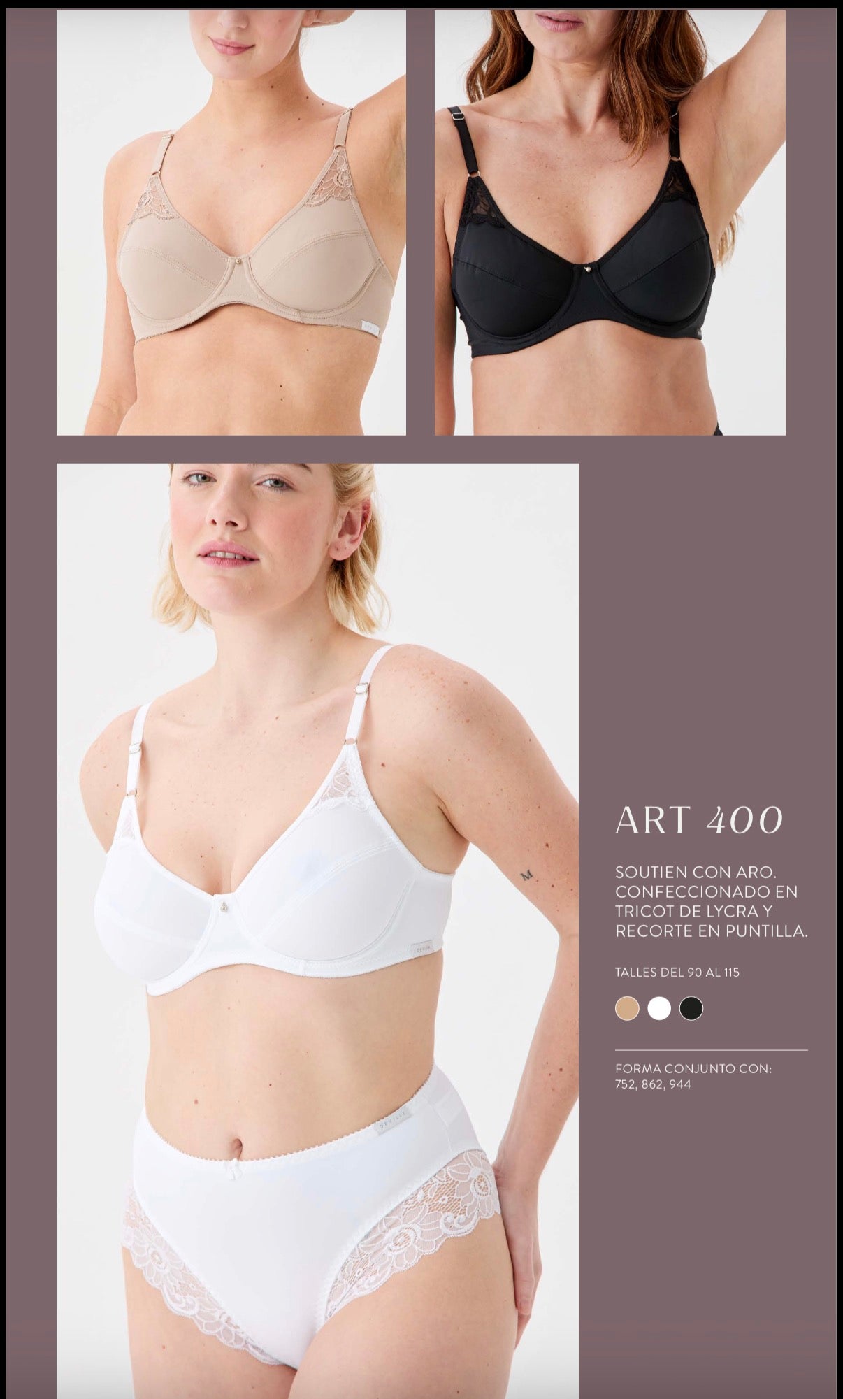Deville Art.400 - Soutien Elegante con Aro