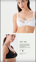 496 - Soutien Tricot Lycra con Puntilla