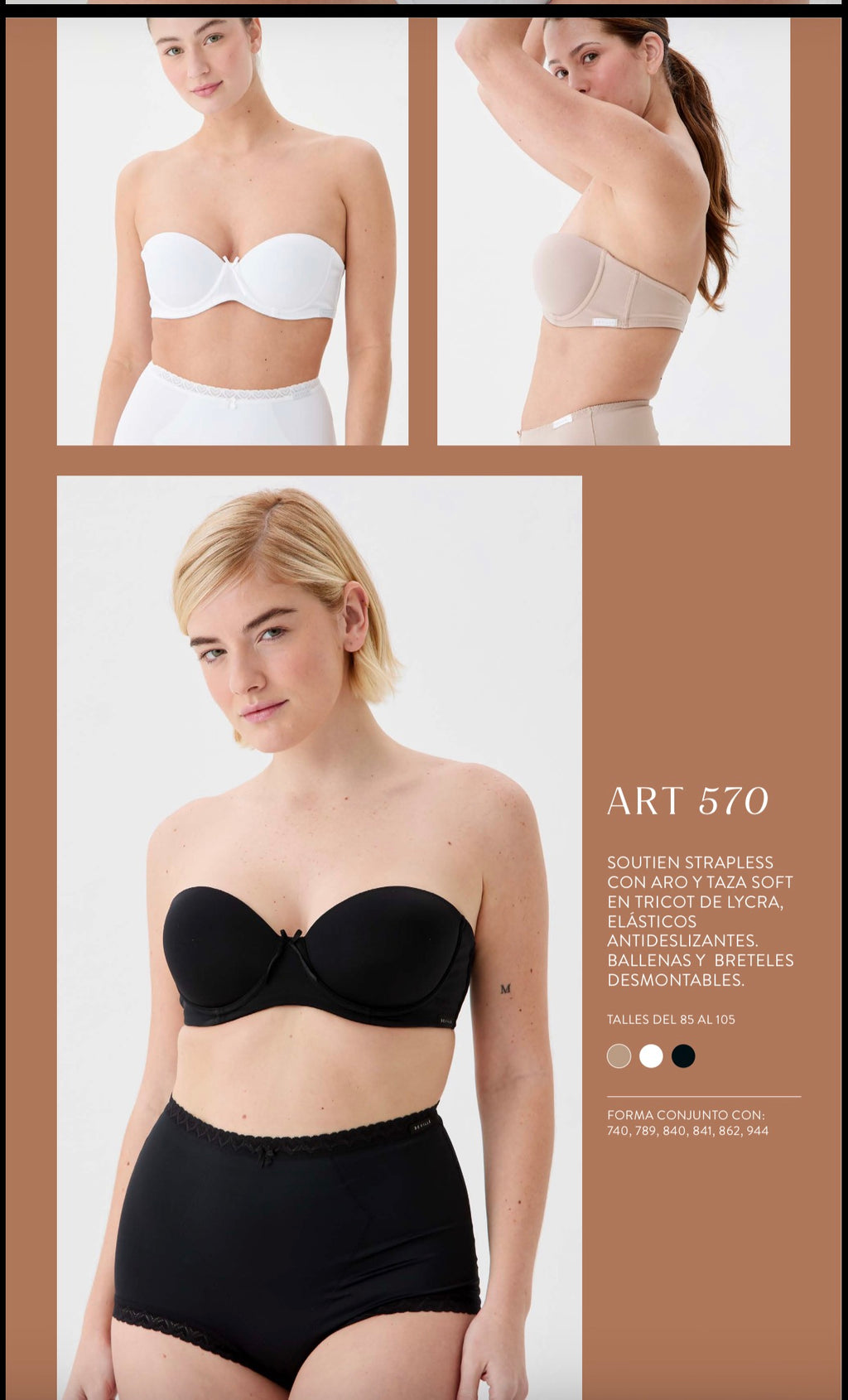 Deville Art.570 - Soutien Strapless con Aro