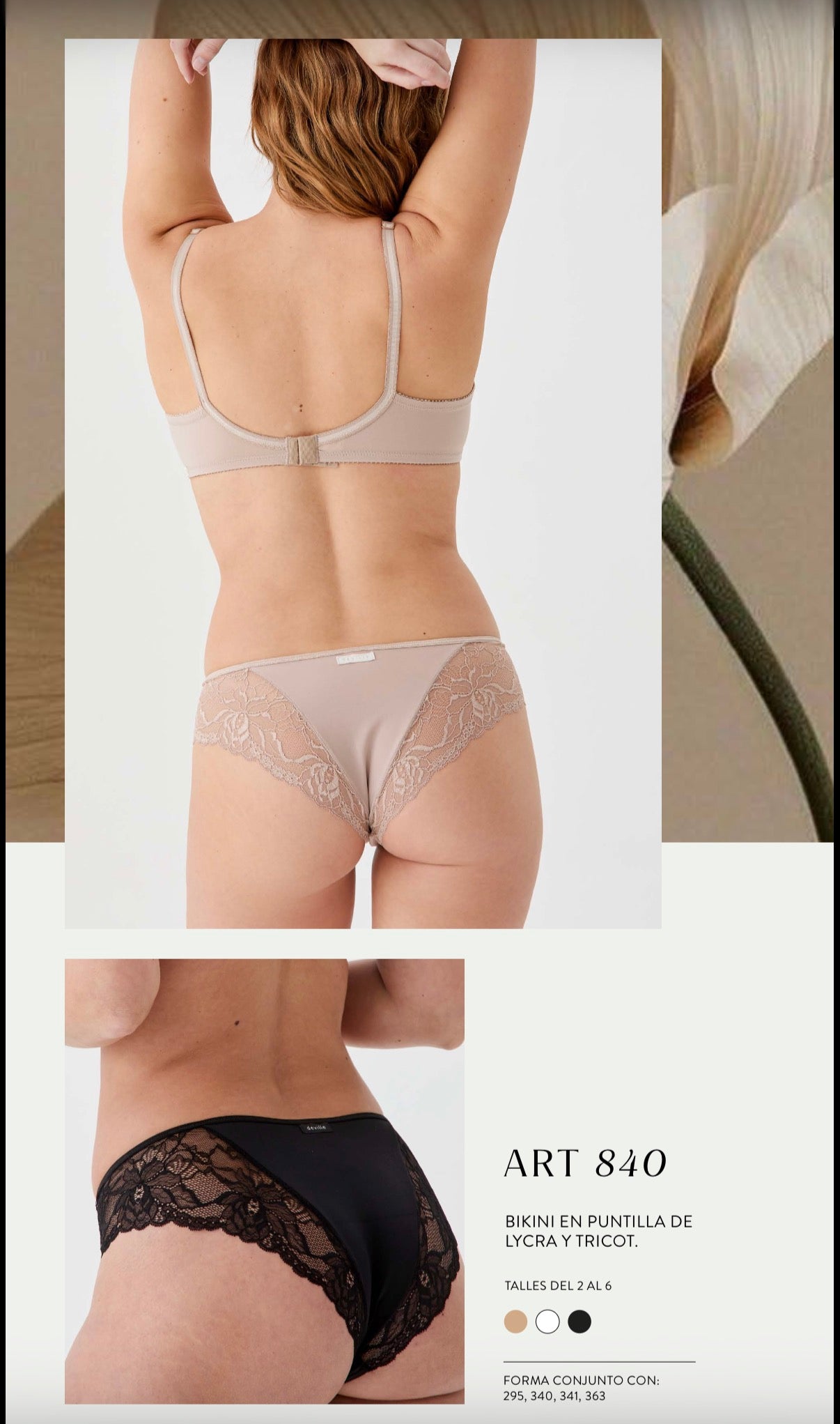 Deville Art.840 - Bikini Puntilla Lycra y Tricot