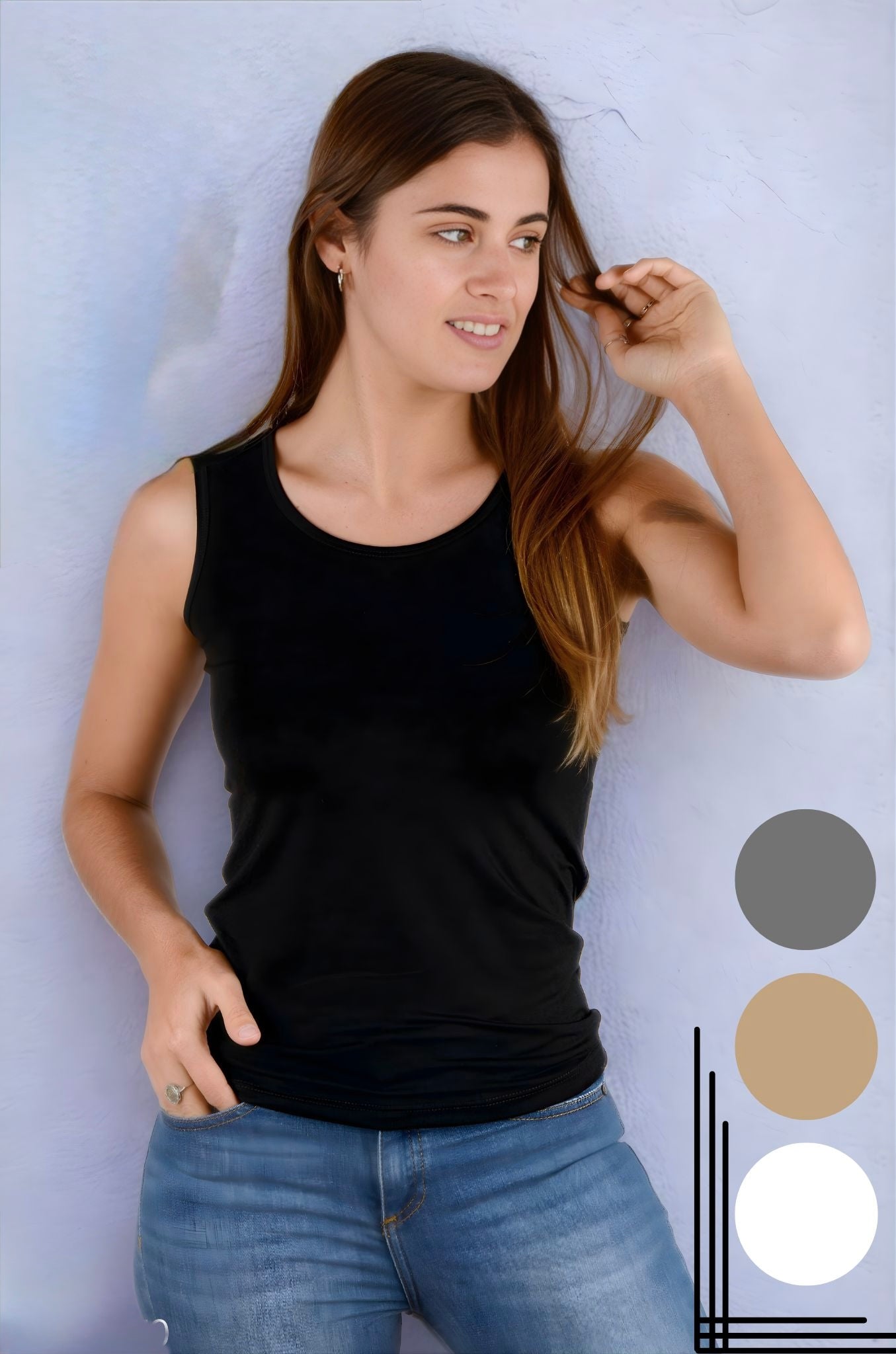 3370 - Camiseta Modal Sin Manga