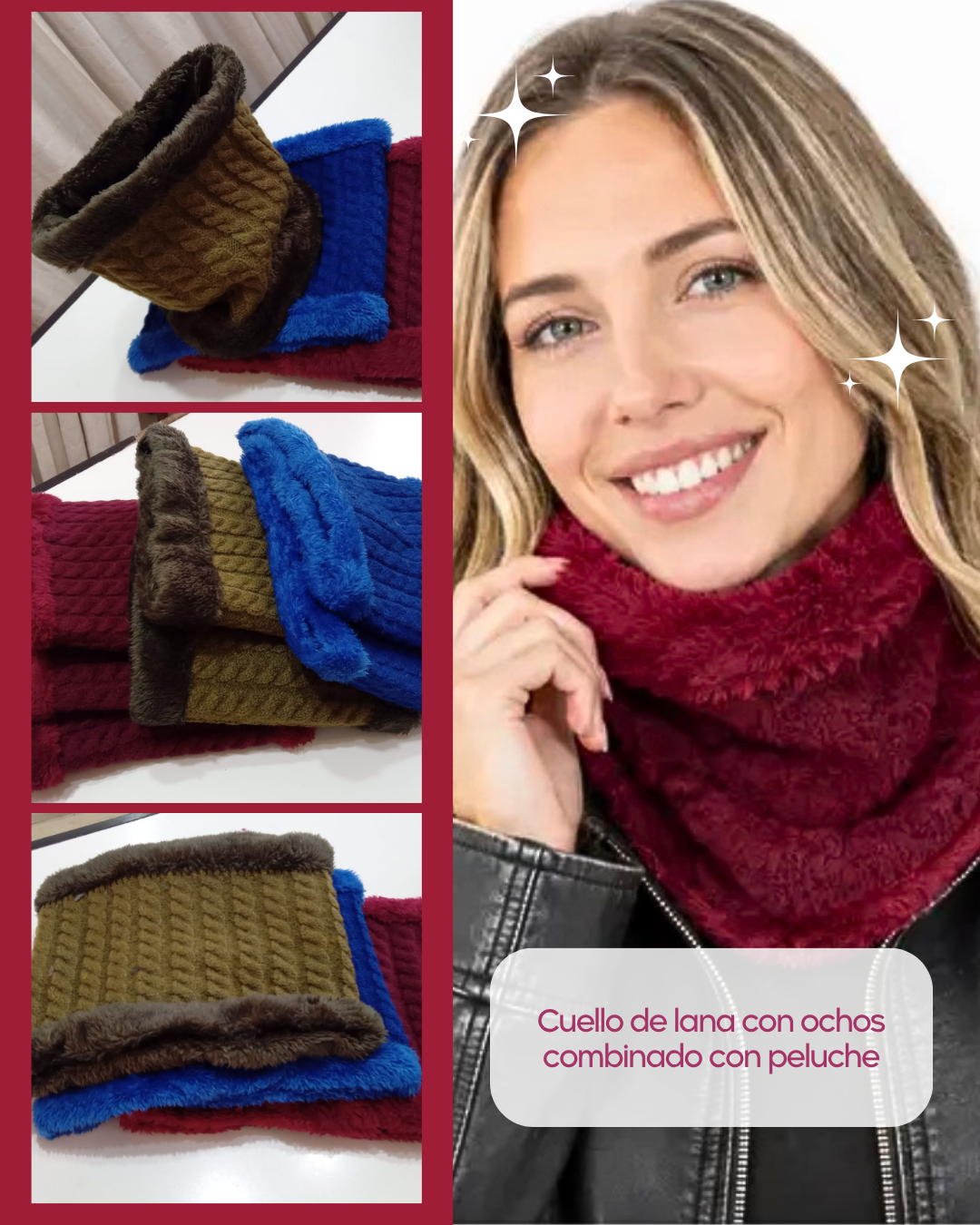 Cuello tejido peluche
